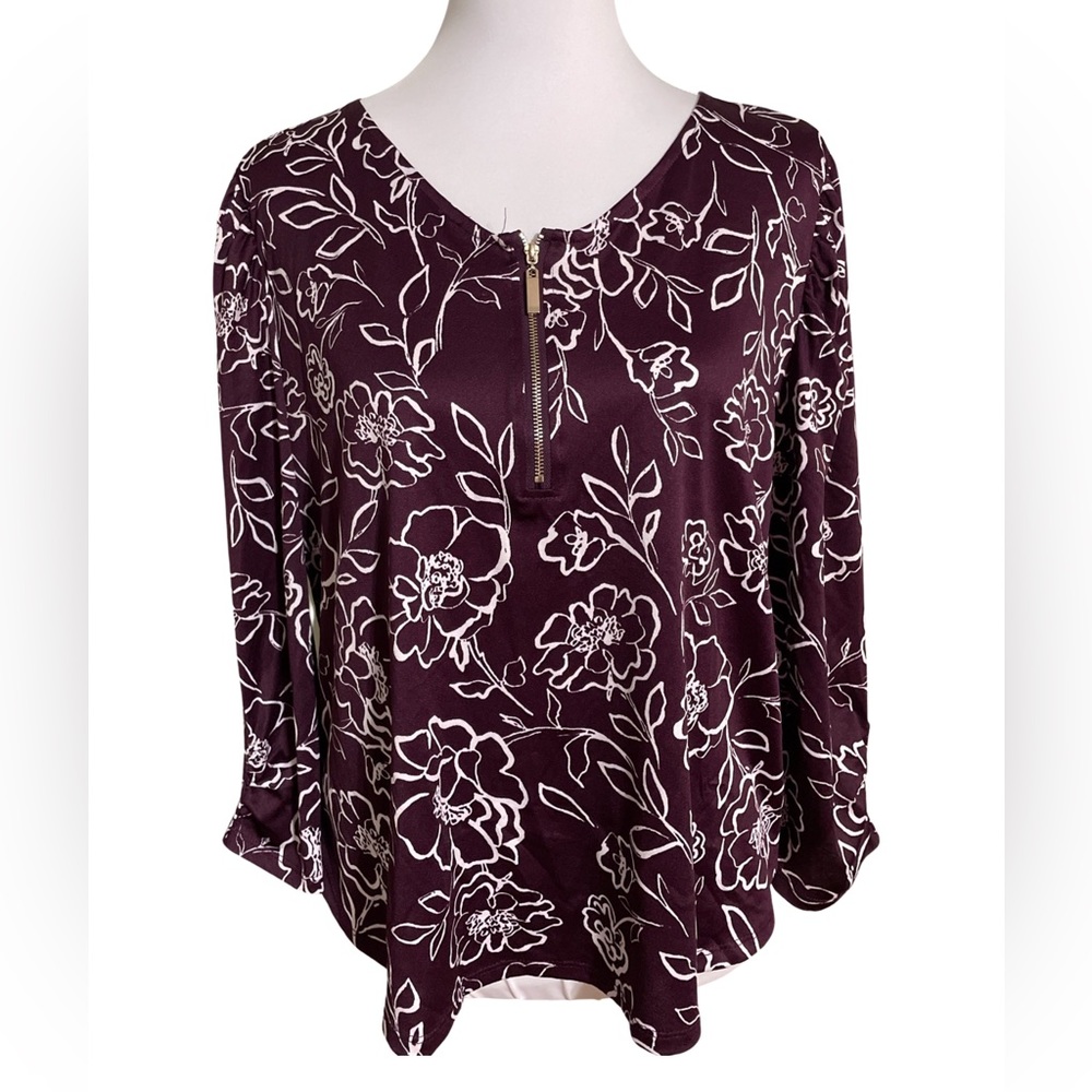 Como Black and Purple Stretch Top